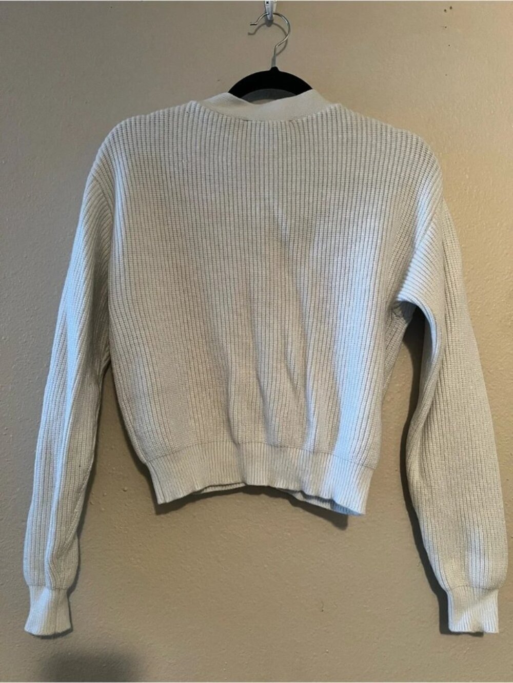 Lulu's light Blue Ribbed V-Neck Button Cardigan - Picture 2 of 4